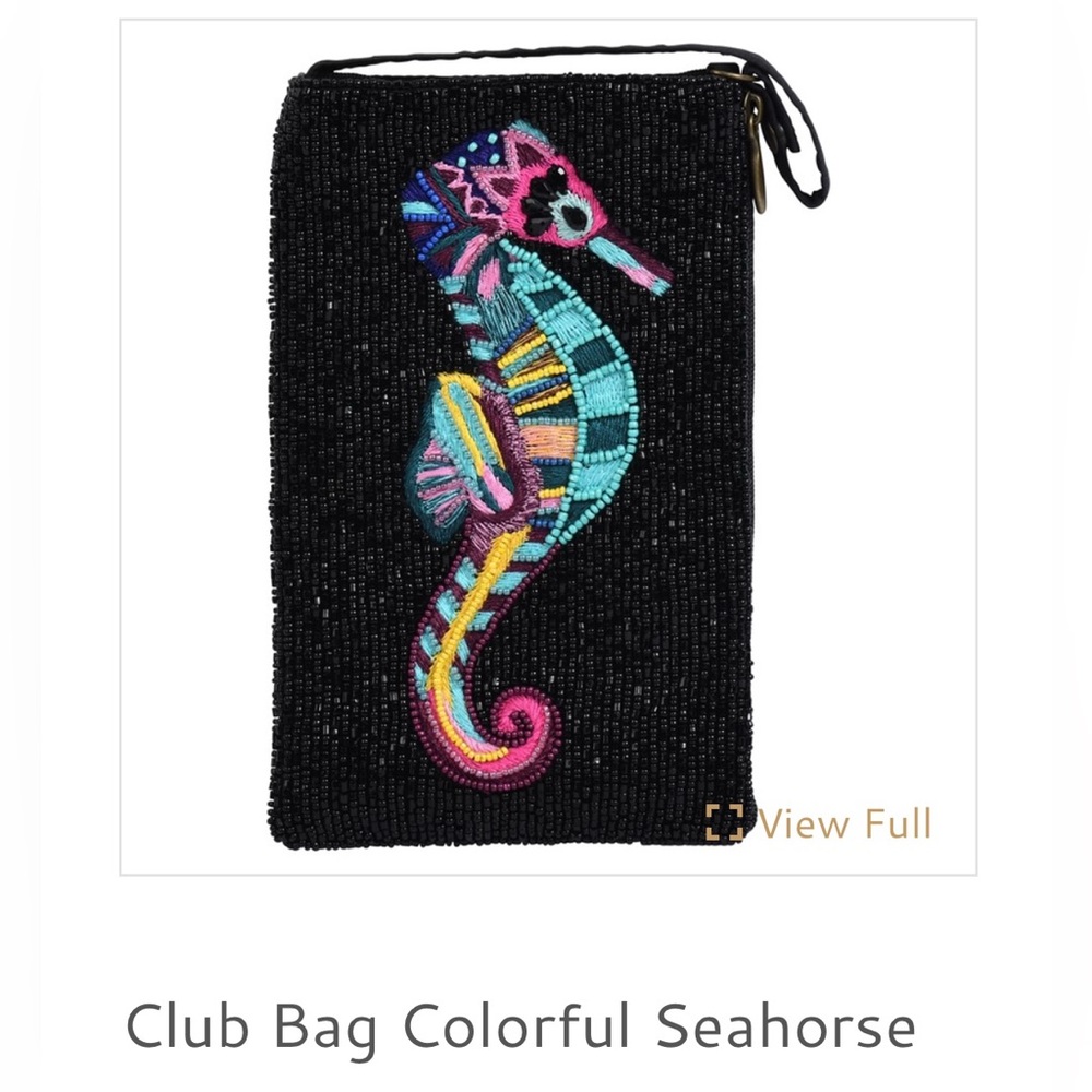 Bamboo Trading Company Club bag colorful Seahorse.